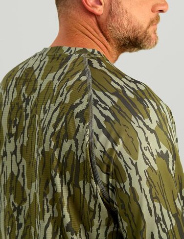 Nomad Men's Mirage Long Sleeve Crew, Performance Hunting Shirt, Mossy Oak Bottomland, XX-Large in Saudi Arabia