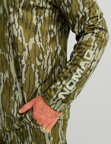 Nomad Men's Mirage Long Sleeve Crew, Performance Hunting Shirt, Mossy Oak Bottomland, XX-Large in Saudi Arabia