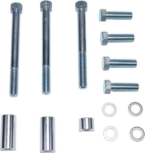 A-Team Performance - Power Steering Bracket Set - Compatible with 1963-87 Chevrolet SBC Small Block Chevy Long Water Pump (LWP) - Polished Aluminum 14-Piece Kit in Saudi Arabia
