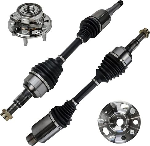 2.4L Front Left or Right CV Axle & Front Wheel Hub Bearing for 2010-2017 Chevy Equinox GMC Terrain 2011 2012 2013 2014 2015 2016 Shaft Replacement 60-1557 60-1558 66-1516 66-1517 513288 in Kuwait
