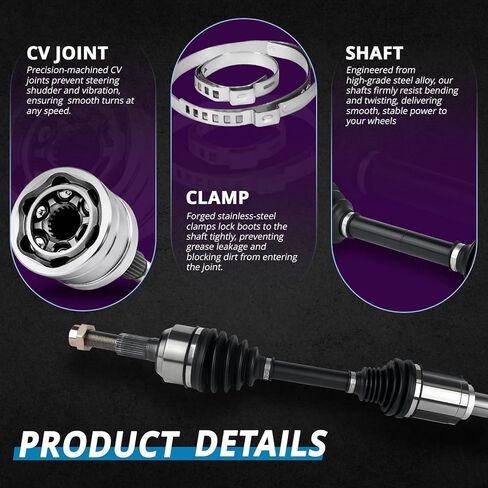 2.4L Front Left or Right CV Axle & Front Wheel Hub Bearing for 2010-2017 Chevy Equinox GMC Terrain 2011 2012 2013 2014 2015 2016 Shaft Replacement 60-1557 60-1558 66-1516 66-1517 513288 in Kuwait