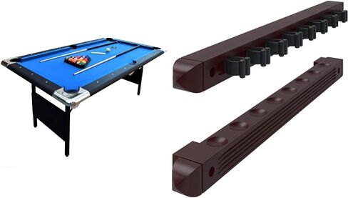 Hathaway Fairmont 6 Ft Portable Pool Table, Adults Folding Billiards Tables for Game Room with Easy Foldable Storage, Includes Full Set of Billiard Balls, Cues, Chalk & Brush in Kuwait