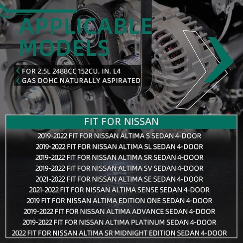 23100-6CA0A New Alternator Fit for Nissan Altima 2.5L 2019 2020 2021 2022 A005TE0381ZX in Saudi Arabia