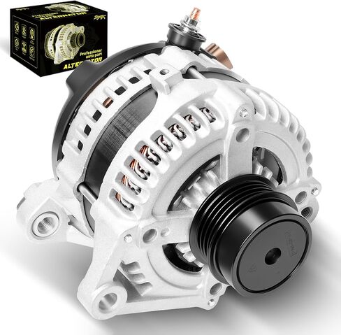 Oktiger 2.5L Upgraded Alternator for Toyota Camry 2010 2011 Base Le Se Xle 2.5L, L4 12V 100Amp Clockwise 4-Groove Decoupler Pulley, Replacement Alternator, OE 27060-0V060 11516N in Kuwait