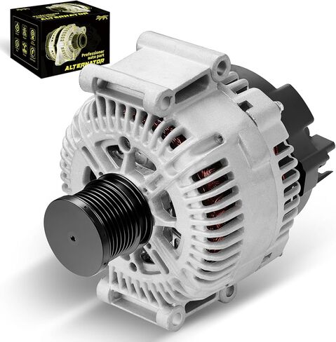 Oktiger Upgraded Alternator for Sprinter 2500 Sprinter 3500 2007-2018 3.0L V6 for Mercedes-Benz for Freightliner for Dodge, for Jeep Grand Cherokee, V6 12V 180A CW 7-Groove Clutch Pulley OE 04801250AA in Kuwait