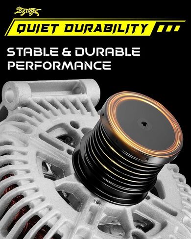 Oktiger Upgraded Alternator for Sprinter 2500 Sprinter 3500 2007-2018 3.0L V6 for Mercedes-Benz for Freightliner for Dodge, for Jeep Grand Cherokee, V6 12V 180A CW 7-Groove Clutch Pulley OE 04801250AA in Kuwait