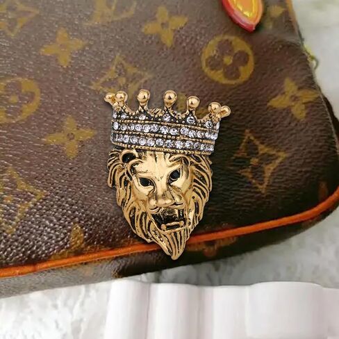 Lion Brooch for Men Gold Lapel Pin for Men Retro Jewelry for Shirt Collar Coat Lapel Denim Jacket Leather Jacket in Kuwait
