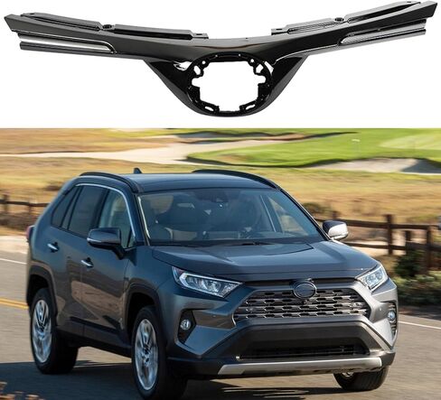 munirater Front Bumper Bar Upper Grille Glossy Black Replacement for 2016-2018 RAV4 Sport Utility 4-Door in Saudi Arabia