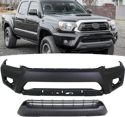 Front Bumper Cover & Lower Grille Fit For 2012-2015 Toyota Tacoma Black Textured Grill Replacement for 5211904090, 5311204030 (Bumper & Lower Grille) in Saudi Arabia