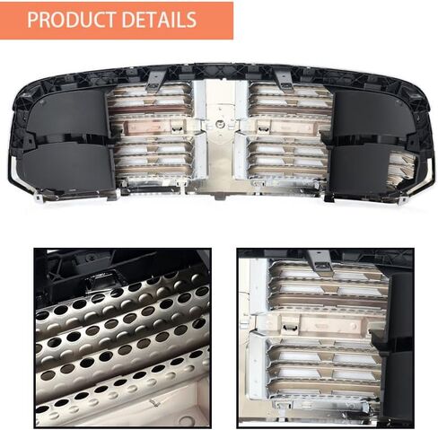 Grill Chrome Front Grille Compatible with 2013-2018 Dodge Ram 1500 Big Horn Style Bumper Upper Hood Grille Chrome Frame and Black Insert in Kuwait