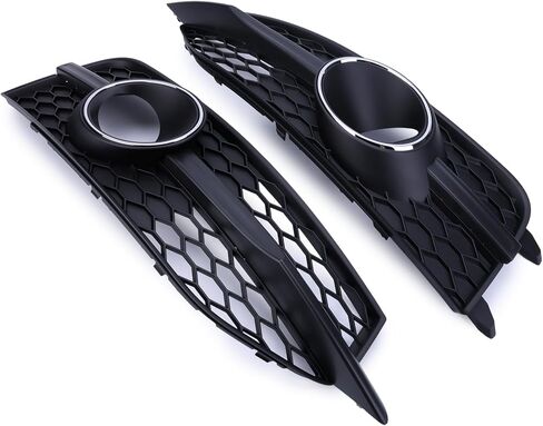 2Pcs Front Bumper Lower Fog Light Grille Trim Covers Frames 4G8807681C9B9, Compatible for Audi A7 S-line S7 2012 2013 2014 2015, Replace 4G8807682C9B9, Fog Lamp Vent Grill Air Duct Grille Bezel in Kuwait