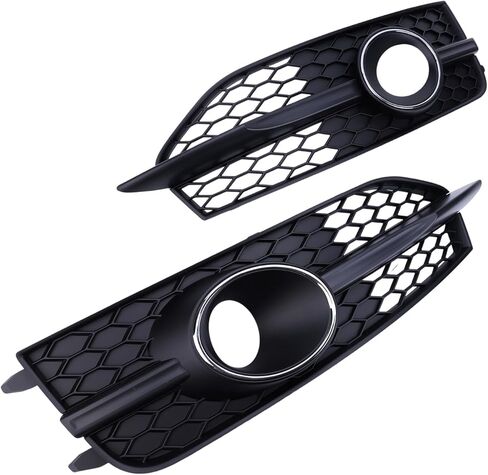 2Pcs Front Bumper Lower Fog Light Grille Trim Covers Frames 4G8807681C9B9, Compatible for Audi A7 S-line S7 2012 2013 2014 2015, Replace 4G8807682C9B9, Fog Lamp Vent Grill Air Duct Grille Bezel in Kuwait