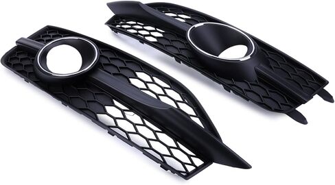 2Pcs Front Bumper Lower Fog Light Grille Trim Covers Frames 4G8807681C9B9, Compatible for Audi A7 S-line S7 2012 2013 2014 2015, Replace 4G8807682C9B9, Fog Lamp Vent Grill Air Duct Grille Bezel in Kuwait