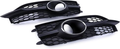 2Pcs Front Bumper Lower Fog Light Grille Trim Covers Frames 4G8807681C9B9, Compatible for Audi A7 S-line S7 2012 2013 2014 2015, Replace 4G8807682C9B9, Fog Lamp Vent Grill Air Duct Grille Bezel in Kuwait