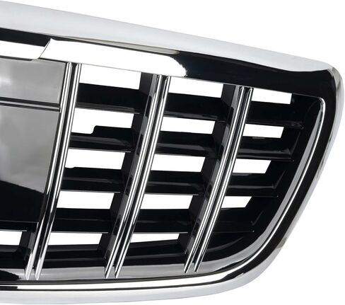 شبكة المصد الأمامي باللون الأسود من الكروم مناسبة لمرسيدس بنز S-Class W222 S350 S400 S500 2013-2020 in Saudi Arabia
