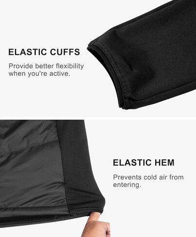 Little Donkey Andy Men's Running Jacket Lightweight Thermal Hybrid Puffer Jacket for Men Golf Hiking in Kuwait