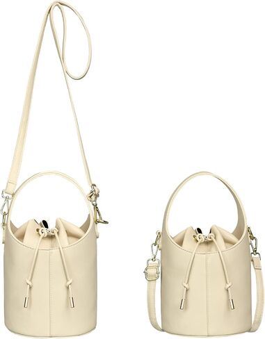 Women's Drawstring Bucket Bag Crossbody Purse Faux Leather Hobo Handbag with Adjustable Strap for Everyday Essentials in Saudi Arabia