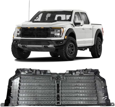 مجموعة مصراع الهواء لشبكة المبرد العلوية الأمامية متوافقة مع 2021-2023 Ford F-150، استبدل ML3Z-8475-C ML3Z-8475-A in Kuwait
