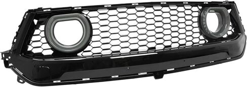 FREEMOTOR802 Upper Front Grille with LED Light Fits 2024-2026 Ford Mustang EcoBoost & GT, Gloss Black Replacement Front Bumper Hood Grille with Smoke Lens, ABS Plastic in Saudi Arabia