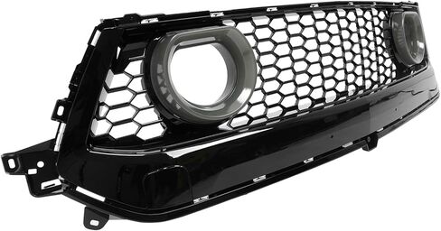 FREEMOTOR802 Upper Front Grille with LED Light Fits 2024-2026 Ford Mustang EcoBoost & GT, Gloss Black Replacement Front Bumper Hood Grille with Smoke Lens, ABS Plastic in Saudi Arabia