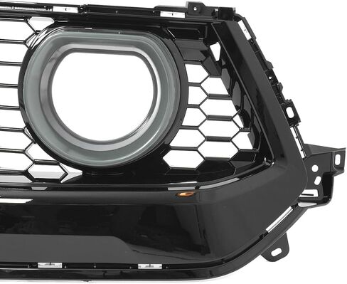 FREEMOTOR802 Upper Front Grille with LED Light Fits 2024-2026 Ford Mustang EcoBoost & GT, Gloss Black Replacement Front Bumper Hood Grille with Smoke Lens, ABS Plastic in Saudi Arabia