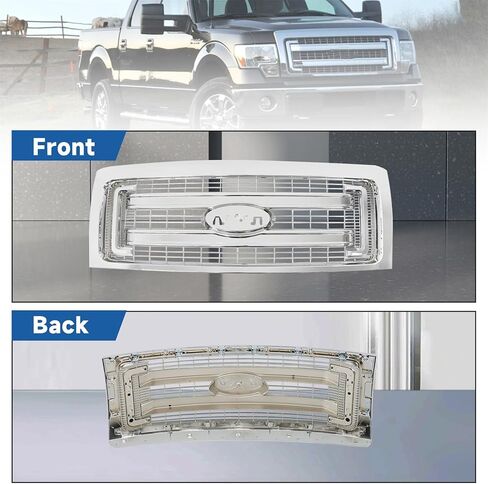 غطاء المصد الأمامي لشبكة غطاء المحرك العلوي من الكروم لاستبدال F150 2009-2014 in Kuwait
