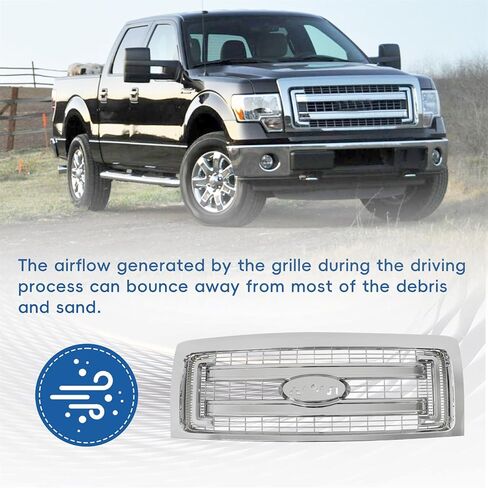 غطاء المصد الأمامي لشبكة غطاء المحرك العلوي من الكروم لاستبدال F150 2009-2014 in Kuwait