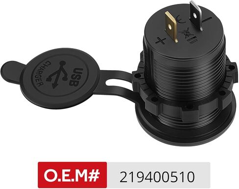 JAVIK USB Outlet 219400510 for Can-Am Outlander 500/700/PRO 2023-2024 Maverick RX/R 2024 Defender HD10/MAX/XT 2020-2024 S-pyder F3/F3-S/RT SE6/SM6 2017-2024 Ryker 600/900 2019-2025 in Saudi Arabia