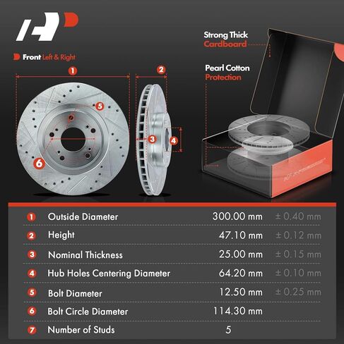 A-Premium 12-PC Set Front and Rear Drilled and Slotted Disc Brake Rotors + Ceramic Pads Kit Compatible with Select Honda & Acura models - 2006-2011 Civic, 2007-2010 CSX in Saudi Arabia