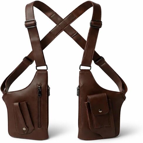 Classic Shoulder Satchel Tactical Double Shoulder Armpit Bag,Anti-Pickpocket Hidden Strap Wallet in Saudi Arabia