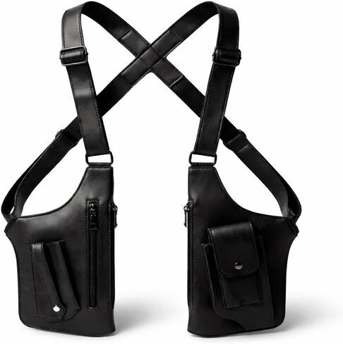 Classic Shoulder Satchel Tactical Double Shoulder Armpit Bag,Anti-Pickpocket Hidden Strap Wallet in Saudi Arabia
