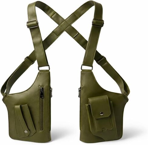 Classic Shoulder Satchel Tactical Double Shoulder Armpit Bag,Anti-Pickpocket Hidden Strap Wallet in Saudi Arabia