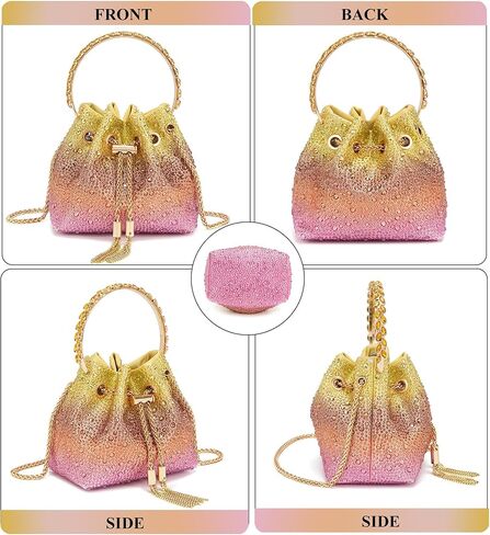 Evening Bag for Women Sparkly Rhinestone Handbag Colorful Clutch Purses Bling Crossbody Bag for Party Prom Cocktail in Saudi Arabia