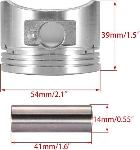 RedCap Complete 54mm Piston & Ring Set for 1P54FMI 125cc Pit Dirt Bike 125cc SSR Baja Roketa Apollo Bms Nst Taotao with the Horizontal Styled Engine ATV Dirt Bike Go Kart in Saudi Arabia