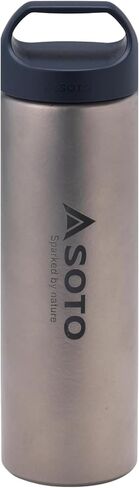 SOTO Titanium Water Bottle - Ultralight, Leak proof, Double-Wall Vacuum Sealed Water Bottle with Lid for Camping Hiking, Backpacking, Cycling, Outdoor & Picnic (200ml) in Kuwait