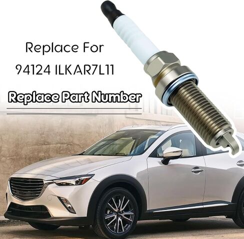 Set of 4 Iridium Spark Plugs Compatible with Toyota Yaris Scion iA Mazda 3 6 CX-3 CX-30 CX-5 CX-50 MX-5 Miata 1.5L 2.0L 2.2L 2.3L 2.5L L4, Replace For 94124 ILKAR7L11 in Kuwait