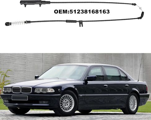 كابل تحرير غطاء المحرك الأمامي 51238168163 متوافق مع BMW 7 Series E38 1994-2001 in Saudi Arabia