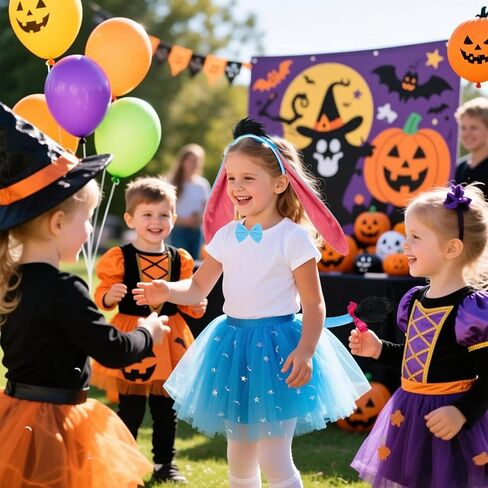 مجموعة إكسسوارات حمار زرقاء مكونة من 4 قطع للنساء - تتضمن عصابة رأس على شكل أذن حمار وذيل ربطة عنق مع مستلزمات لعب الأدوار لشخصيات كرتونية، ومجموعات تنكرية للهالوين قراءة كتاب يوم اللباس in Kuwait