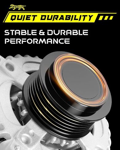 Oktiger Upgraded Alternator for Honda Odyssey 2011 2012 2013 Ex Ex-l Lx Touring Elite 3.5L, Pilot 2012-2015, for Ridgeline 2012-2014, V6 12V 130A Clockwise 6-Groove Pulley, OE 31100-RV0-A01 11573N in Kuwait