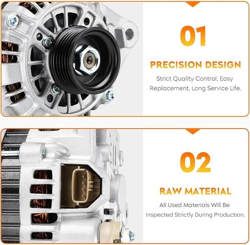 New Alternator 2.4L 2.4 fit for Mitsubishi Galant 2000 2001 2002 2003, 85Amp, Replace AMT0165, A2TB5791, 400-48153, 13898, 13898N in Saudi Arabia