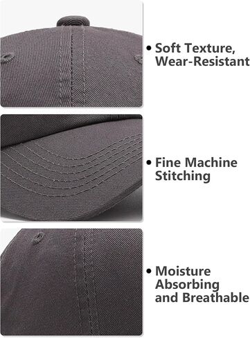 Unisex Sun Hats Adjustable Baseball Cap Embroidered Visor Cap Trucker Hats with Motivational Quote (Dark Grey) in Saudi Arabia
