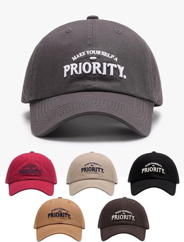 Unisex Sun Hats Adjustable Baseball Cap Embroidered Visor Cap Trucker Hats with Motivational Quote (Dark Grey) in Saudi Arabia