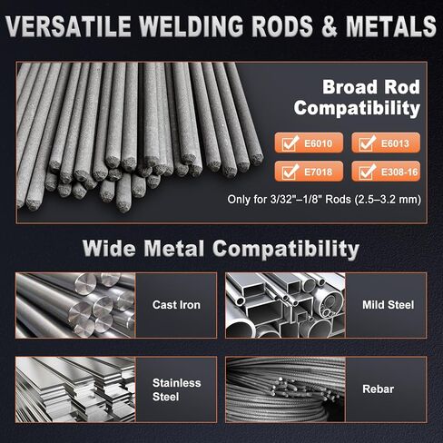 ماكينة لحام بالعصا، ماكينة لحام قوسية 250 أمبير مع شاشة LED كبيرة، جهد مزدوج 110 فولت/220 فولت IGBT ماكينة لحام محمولة مع 10 قضبان، مشبك أرضي، مشبك كهربائي، بداية ساخنة، قوة قوس، مضادة للالتصاق in Kuwait