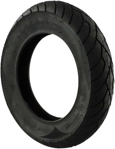 إطار خارجي مقاس 12 × 3.0 بوصة، لدراجة سكوتر الكهربائية، مطاط أسود مقاوم للاهتراء مع نمط مداس خاص لقبضة أفضل 342 × 72 مم in Kuwait