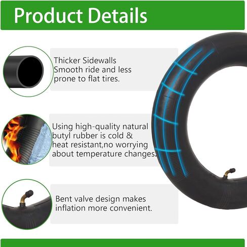 2-Pcs 2.75/3.00-10 Inner Tube 3.00-10 2.50x10 80/100-10 2.75-10 Dirt Bike Inner Tube, Bent Valve Stem in Kuwait