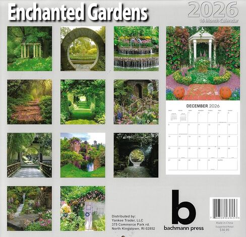 2026 Enchanted Gardens تقويم حائط كامل الحجم للتخطيط والجدولة والتنظيم in Kuwait