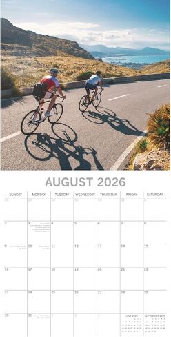 The Gifted Stationery 2026 Square Wall Calendar, Cycling, 16-Month Lifestyles Theme Hanging Calendar with 180 Reminder Stickers, Monthly Family Planner for Home & Creative Spaces, 30 x 30 cm in Saudi Arabia