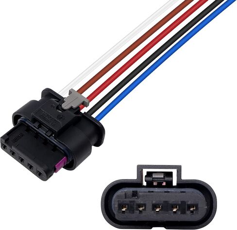 HiSport 4F0973705 Mass Air Flow Sensor Connector Harness - Compatible with Audi A3 A4 A5 A6 A7 A8 Q3 Q5 Q7 Volkswagen Arteon Atlas Beetle CC Golf Replaces 51909648 V24830035 in Saudi Arabia