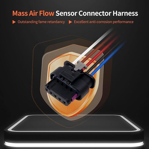 HiSport 4F0973705 Mass Air Flow Sensor Connector Harness - Compatible with Audi A3 A4 A5 A6 A7 A8 Q3 Q5 Q7 Volkswagen Arteon Atlas Beetle CC Golf Replaces 51909648 V24830035 in Saudi Arabia
