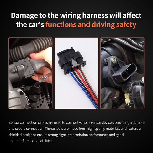 HiSport 4F0973705 Mass Air Flow Sensor Connector Harness - Compatible with Audi A3 A4 A5 A6 A7 A8 Q3 Q5 Q7 Volkswagen Arteon Atlas Beetle CC Golf Replaces 51909648 V24830035 in Saudi Arabia